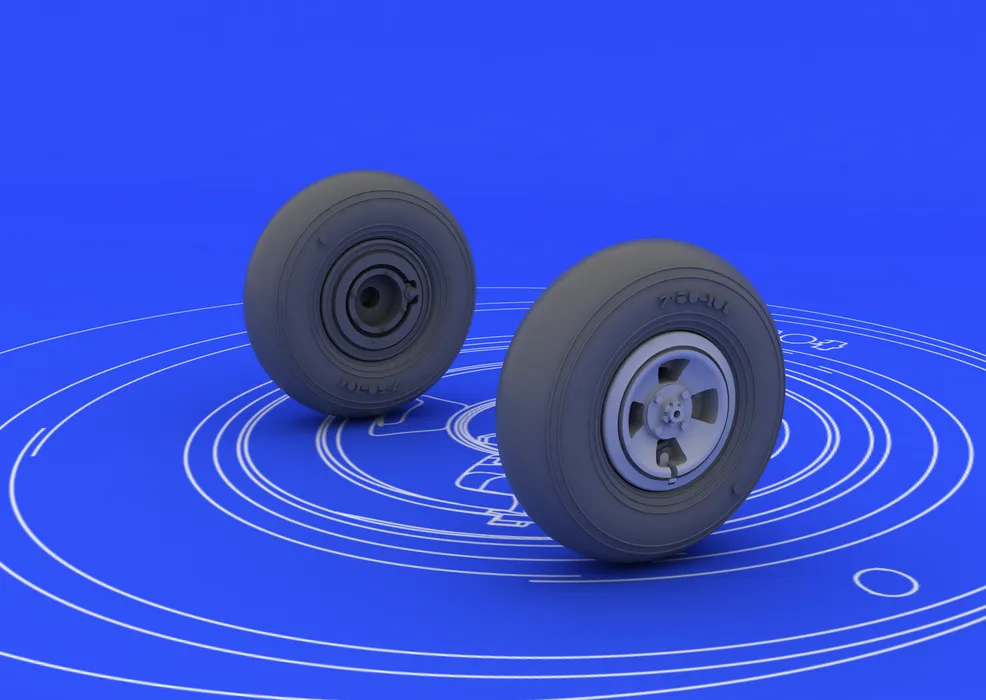 Spitfire wheels - 4 spoke for Eduard 1:48