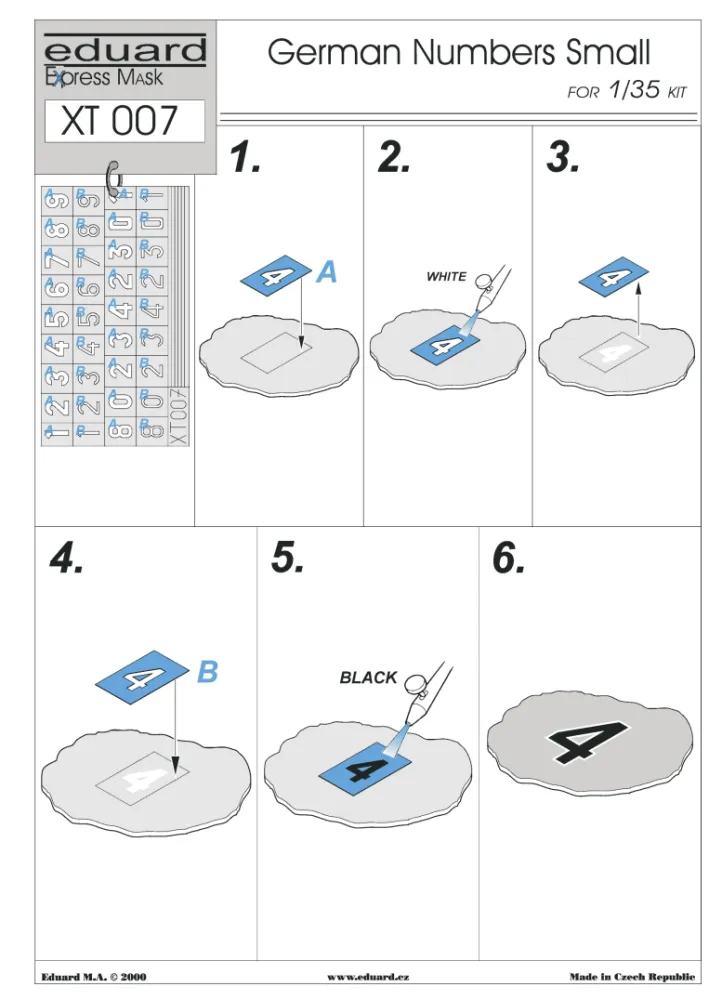 German Numbers Small mask 1:35