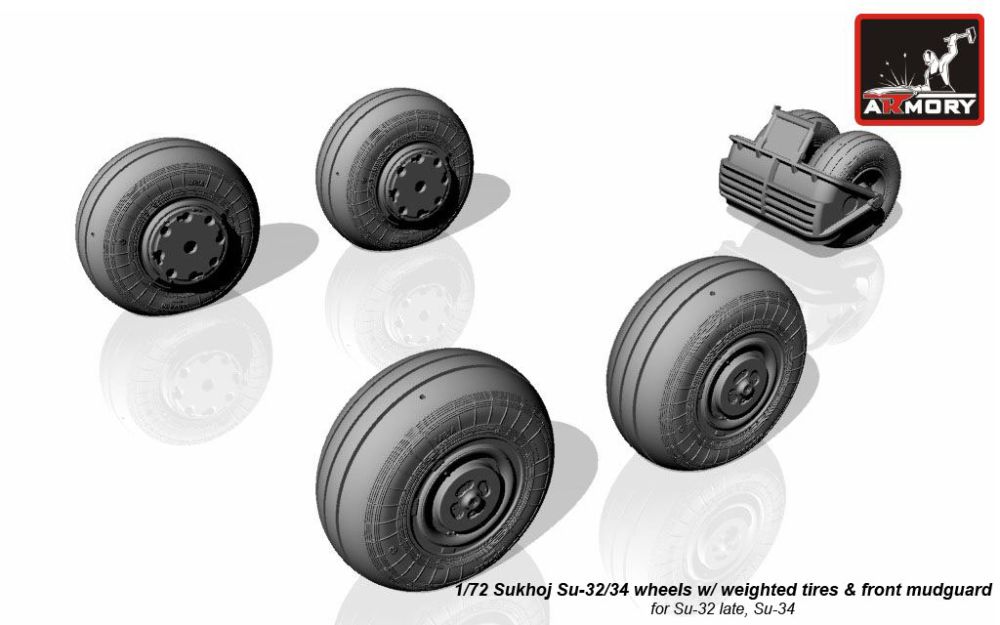 Su-32/ Su-34 wheels w/ weighted tires 1:72