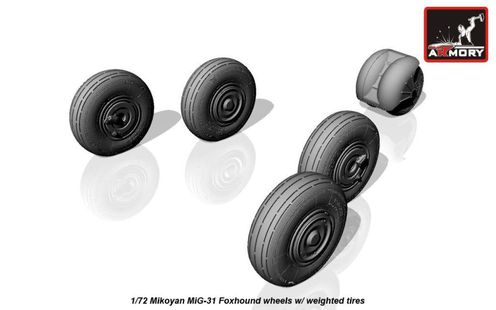 MiG-31 Foxhound wheels 1:72