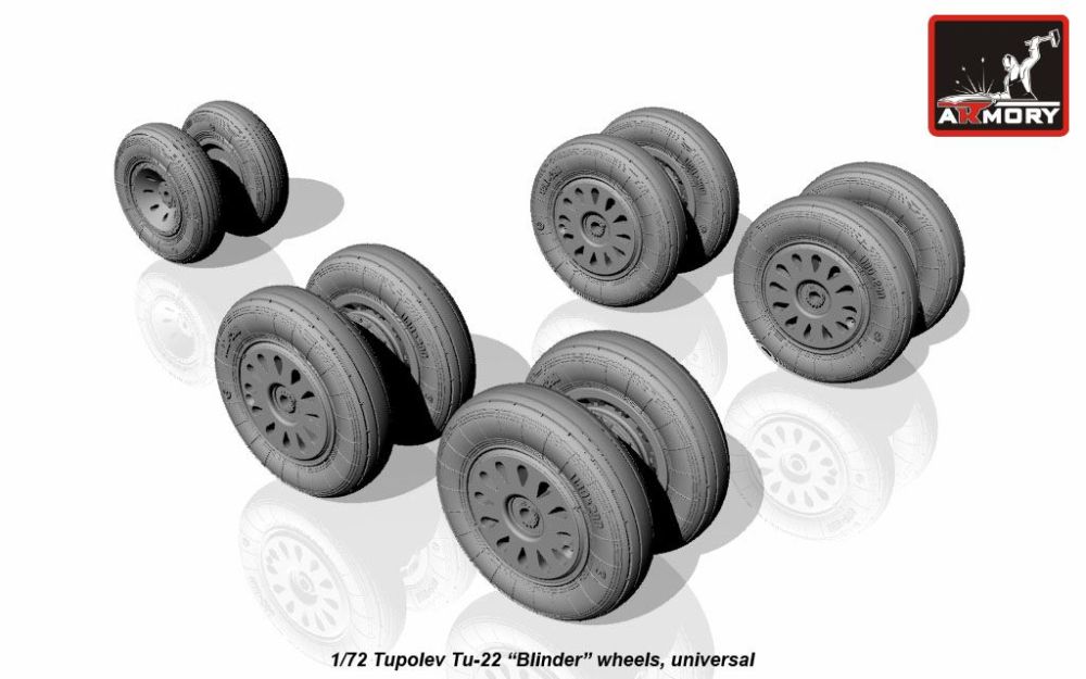 Tupolev Tu-22 Blinder wheels set 1:72
