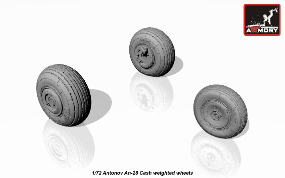 An-28 Cash wheels w/ weighted tires 1:72