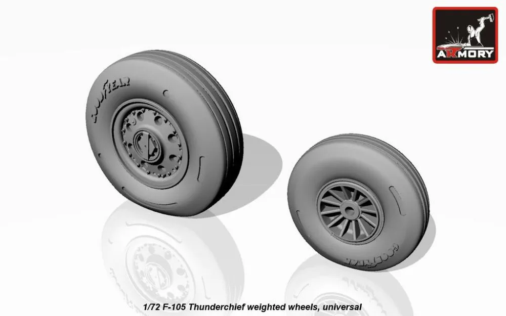 F-105 Thunderchief weighted wheel 1:72