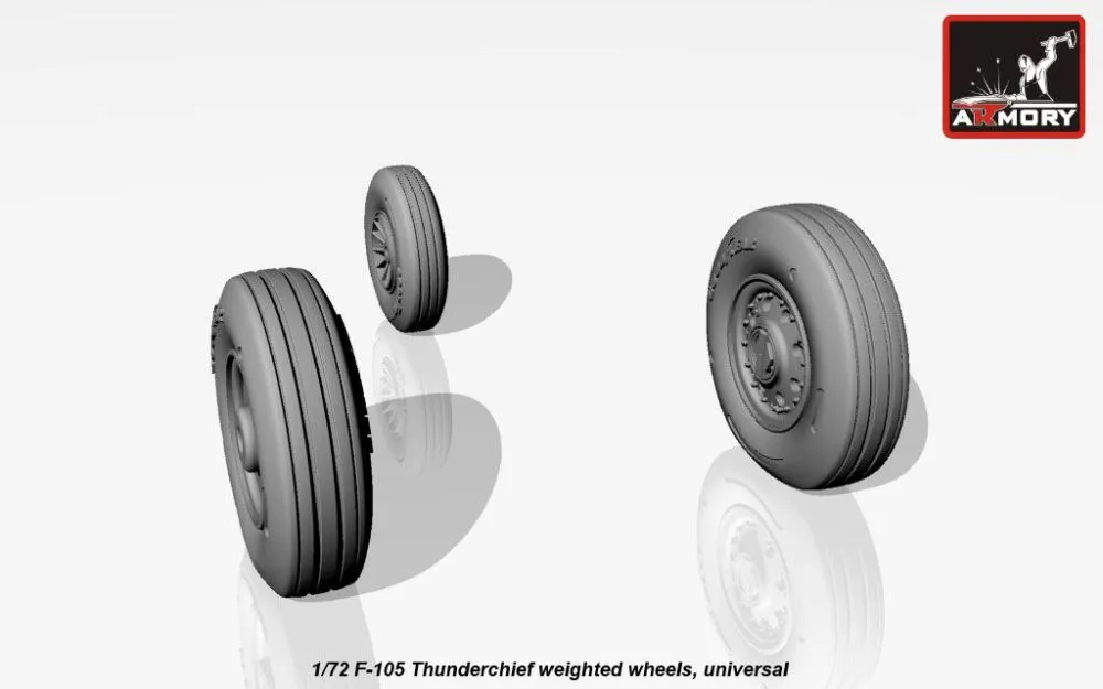 F-105 Thunderchief weighted wheel 1:72