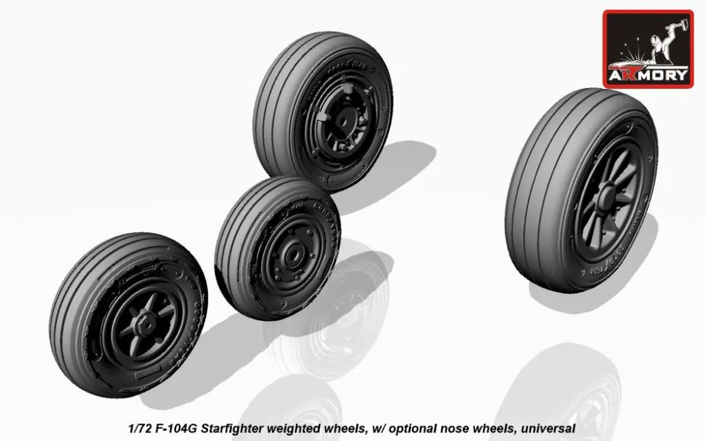 F-104G Starfighter weighted wheels 1:72