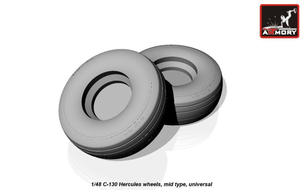 C-130 Hercules wheels, mid type 1:48