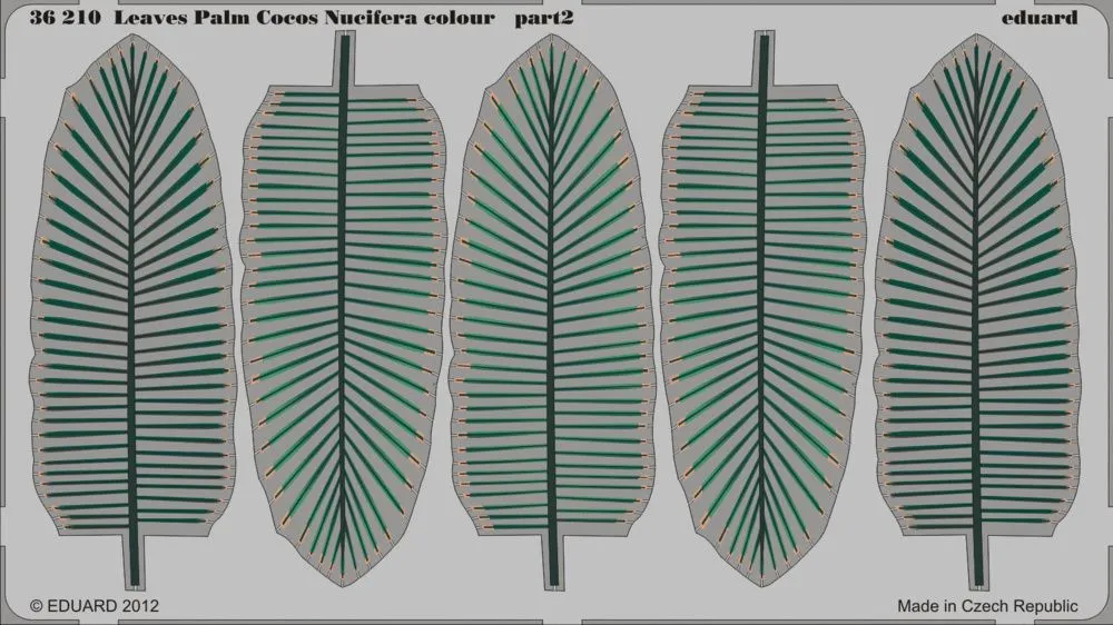 Leaves Palm Cocos Nucifera colour 1:35