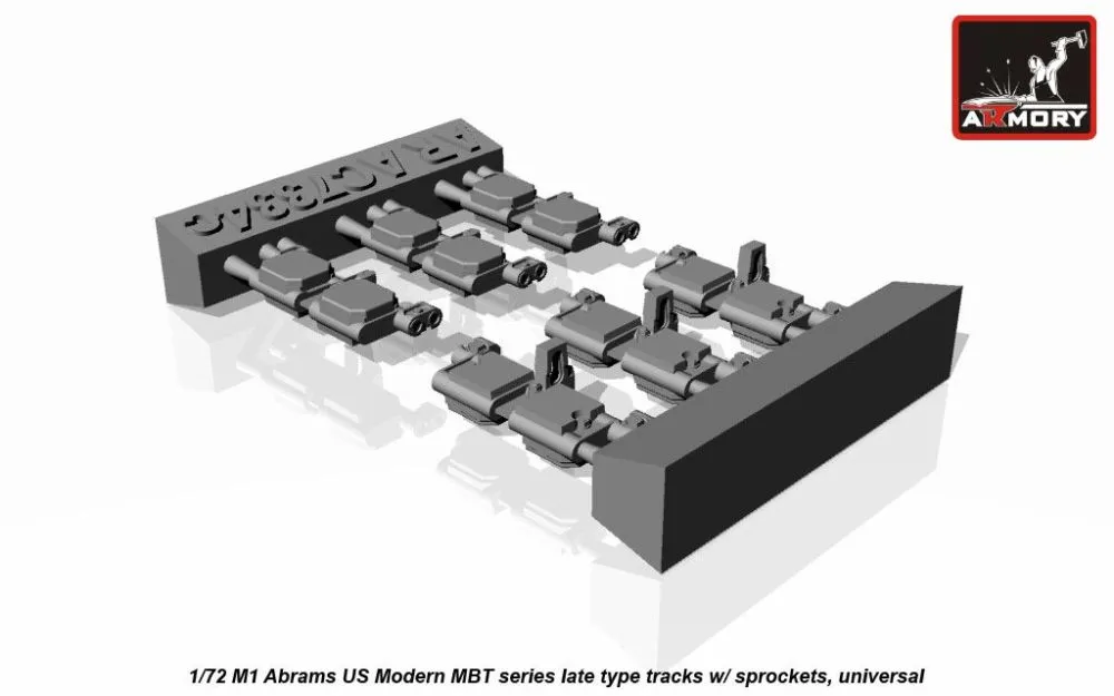 M1 Abrams series late type tracks (hollow teeth) 1:72