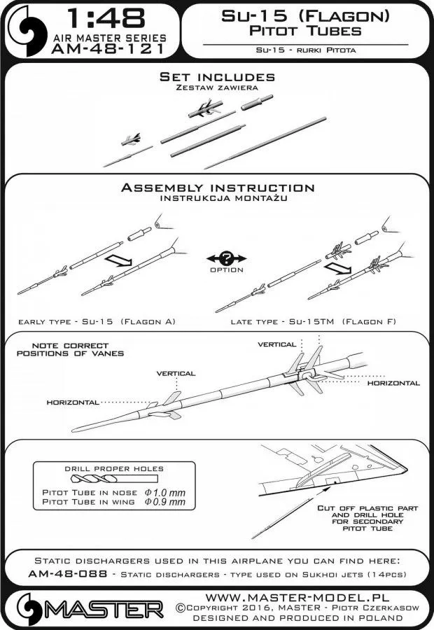Su-15 Flagon - Pitot Tubes 1:48