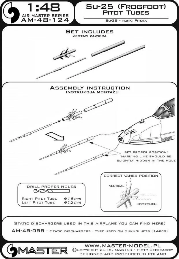 Su-25 Frogfoot - Pitot Tubes 1:48