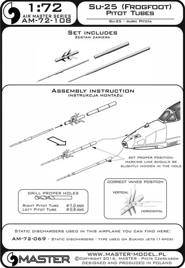 Su-25 Frogfoot - Pitot Tubes 1:72