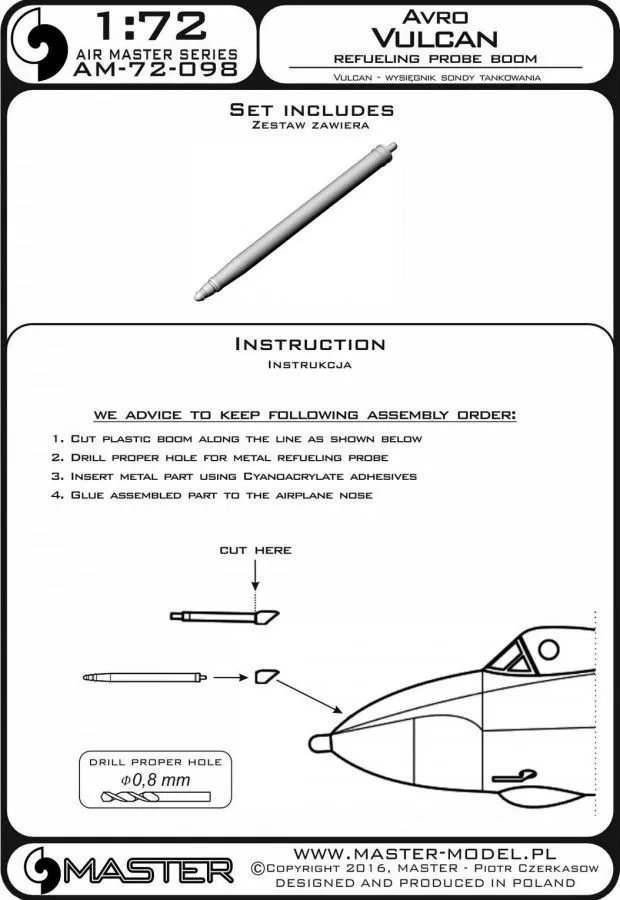 Avro Vulcan - Refueling Probe Boom 1:72