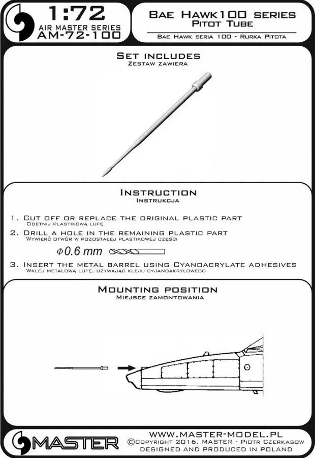 BAE Systems Hawk 100 series - Pitot Tube 1:72