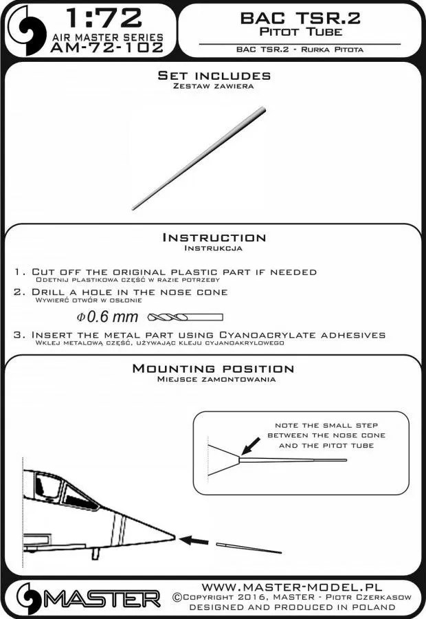 BAC TSR.2 - Pitot Tube 1:72