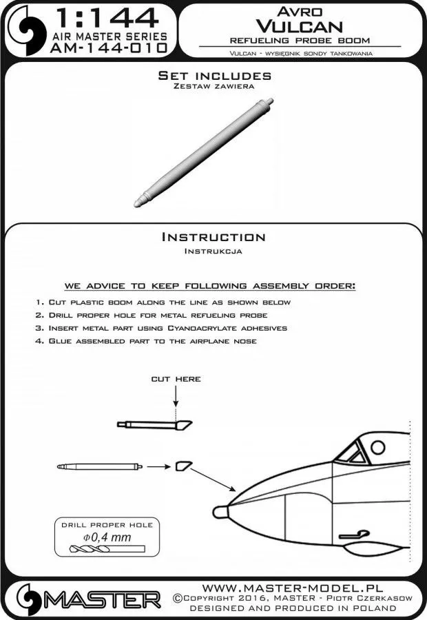 Avro Vulcan - Refueling Probe Boom 1:144