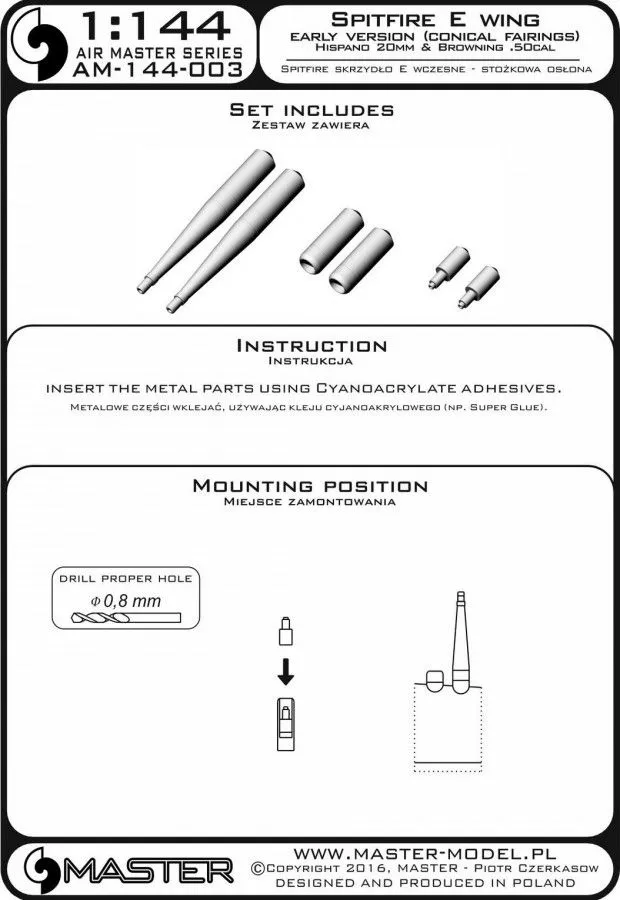 Supermarine Spitfire E wing early 1:144