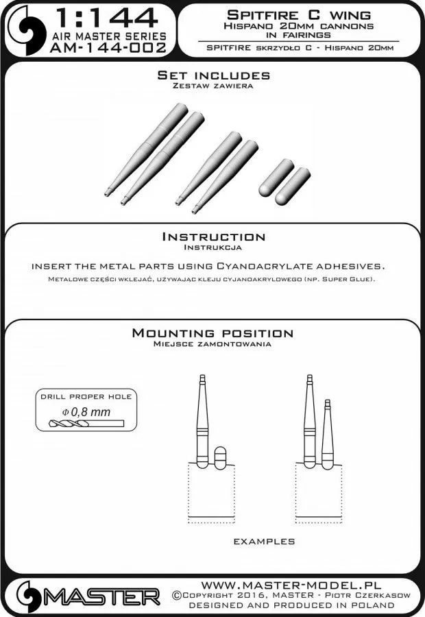 Supermarine Spitfire C wing 1:144