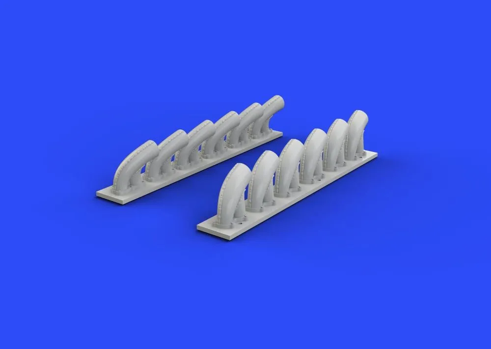 P-39Q/N exhast stacks for Kitty Hawk 1:32