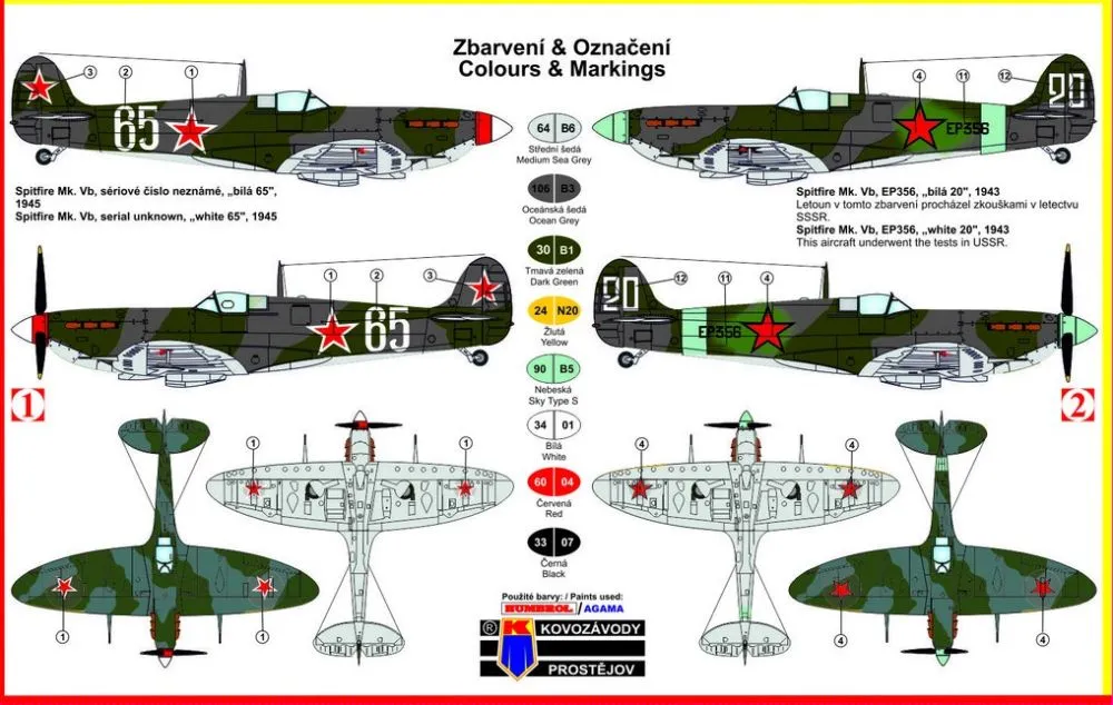 Supermarine Spitfire Mk.Vb - Red Stars 1:72