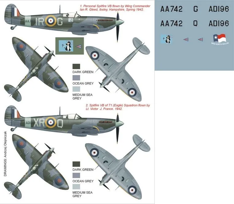 Spitfire Mk.VB Super Mask für Tamiya P.I 1:48