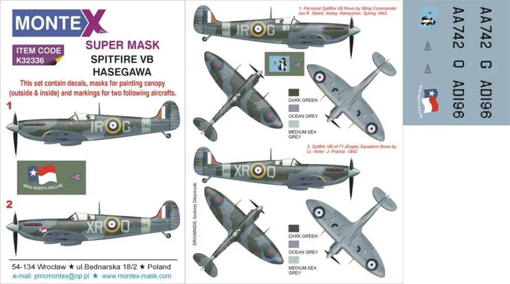 Spitfire Mk.Vb Super Mask for Hasegawa 1:32