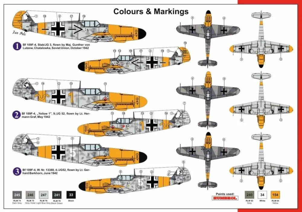 Bf 109F-4 Fridrich "ACES" 1:72