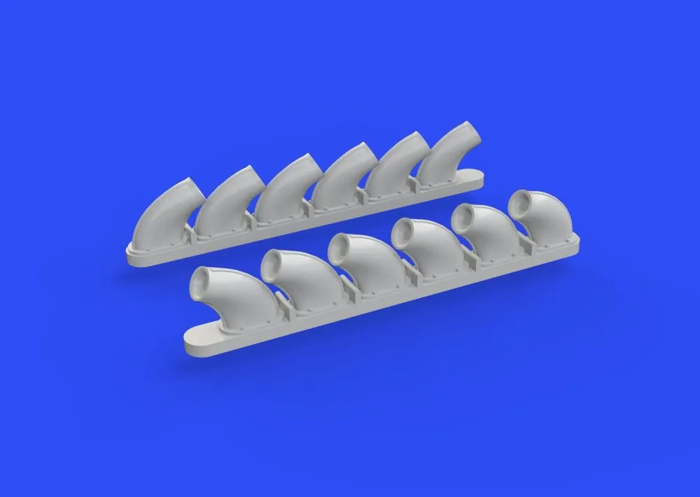 P-40B exhasut stacks for Airfix 1:48