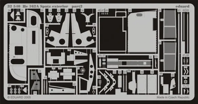 He 162A Spatz exterior for Revell 1:32