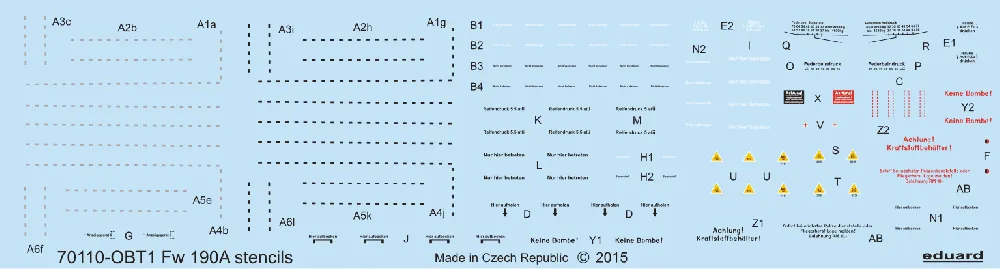 Fw 190A stencils 1:72