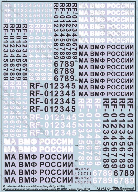 Additional Russian Naval Aviation insignia type 2010 1:72