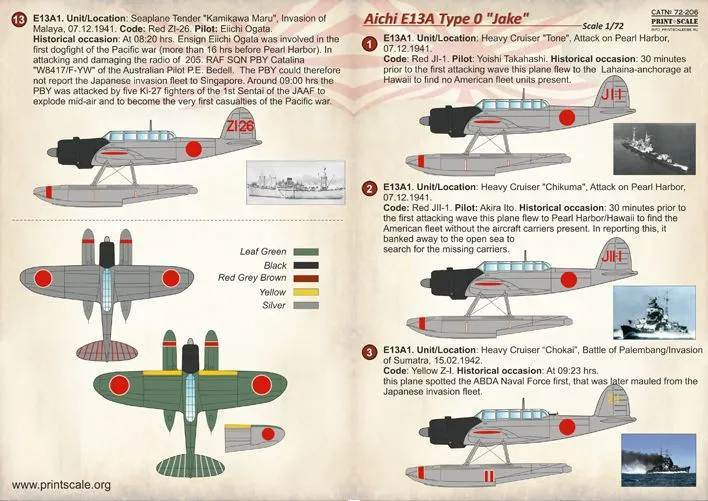 Aichi E13A Type 0 Jake 1:72