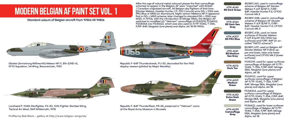 Belgian Modern AF paint set Vol.1
