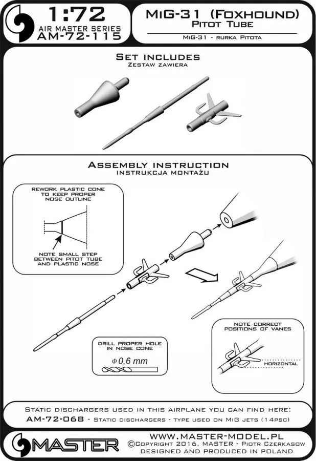MiG-31 Foxhound - Pitot Tube 1:72