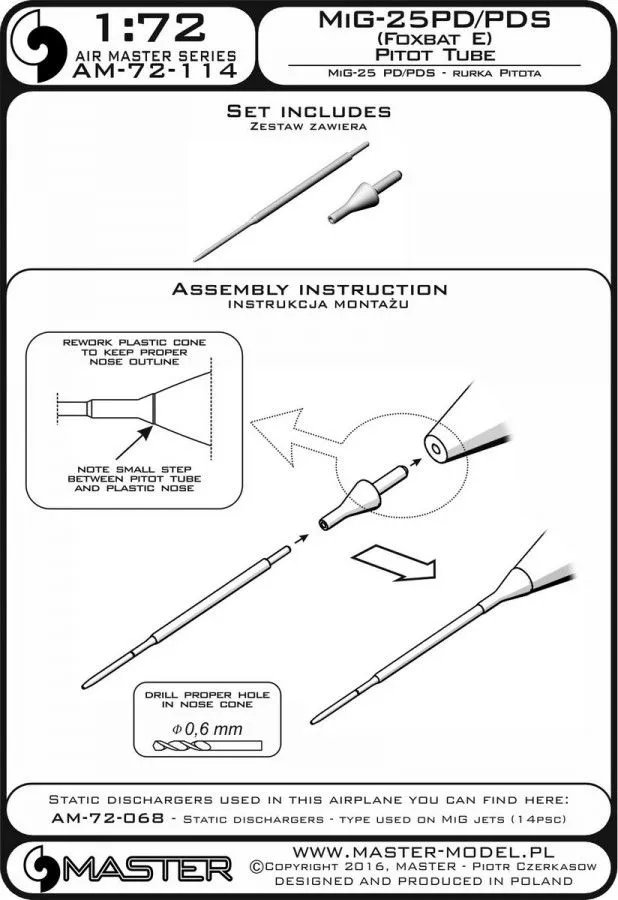MiG-25PD/PDS Foxbat E - Pitot Tube 1:72
