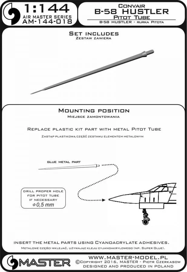 B-58 Hustler - Pitot Tube 1:144