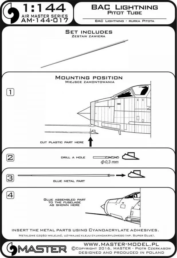 BAC Lightning - Pitot Tube 1:144