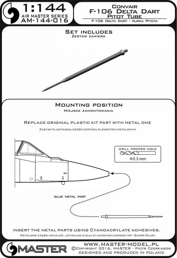 F-106 Delta Dart - Pitot Tube 1:144