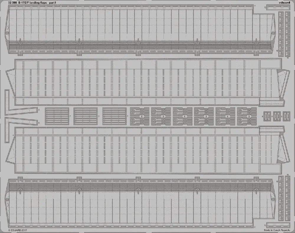 B-17E/ F landing flaps für HK Models 1:32