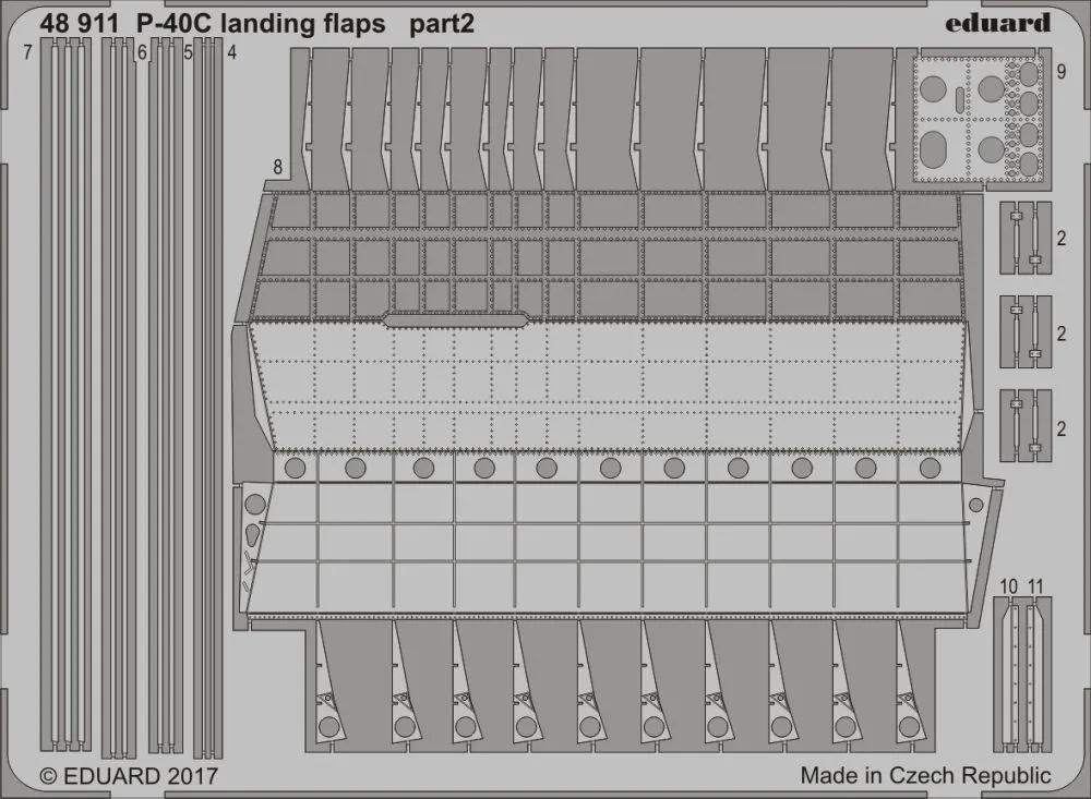 P-40C landing flaps für Bronco 1:48