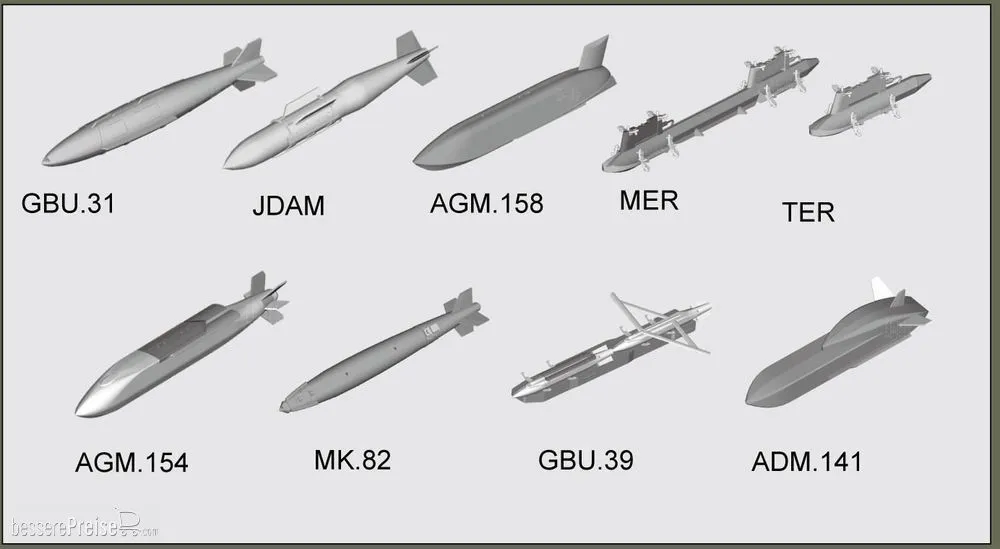 US aircraft weapons - Guided Bombs 1:32