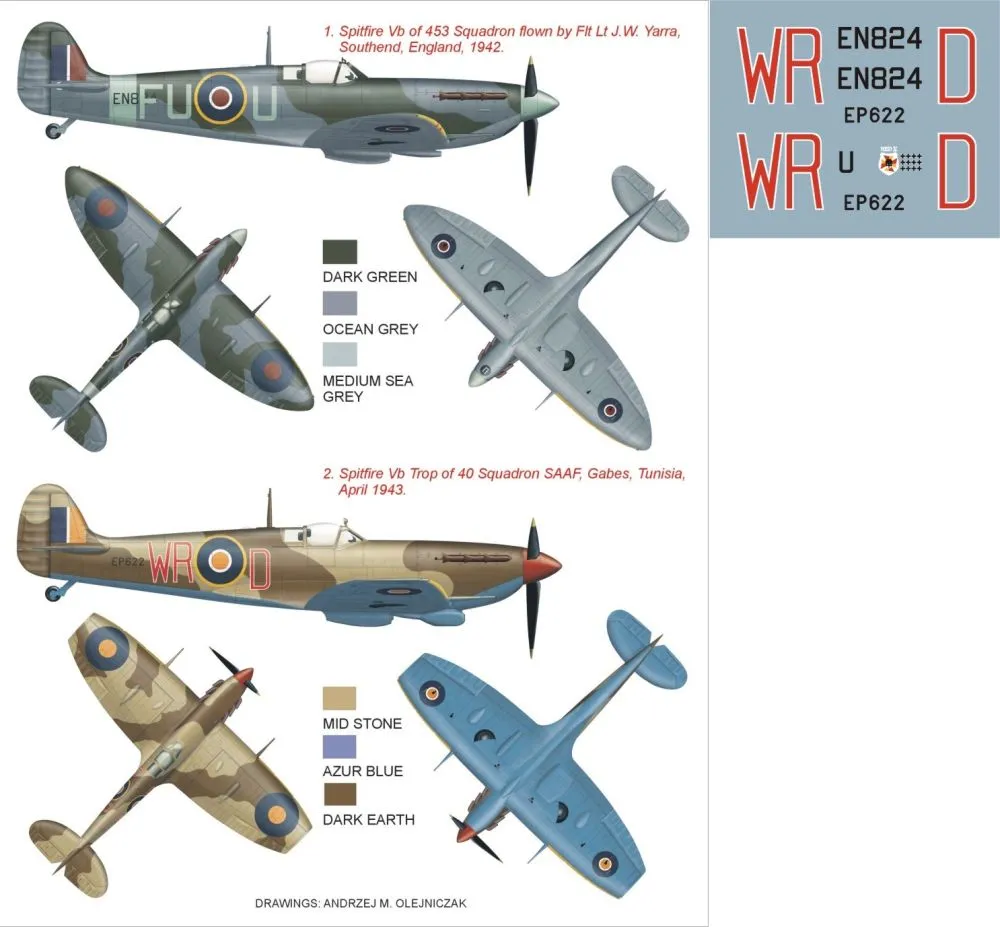 Spitfire Mk.Vb super mask for Tamiya P.1 1:48