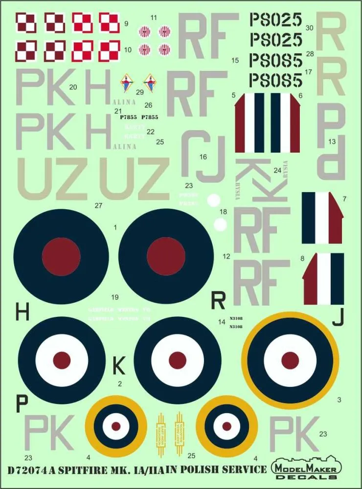 Spitfire Mk. I/II in Polish service 1:72