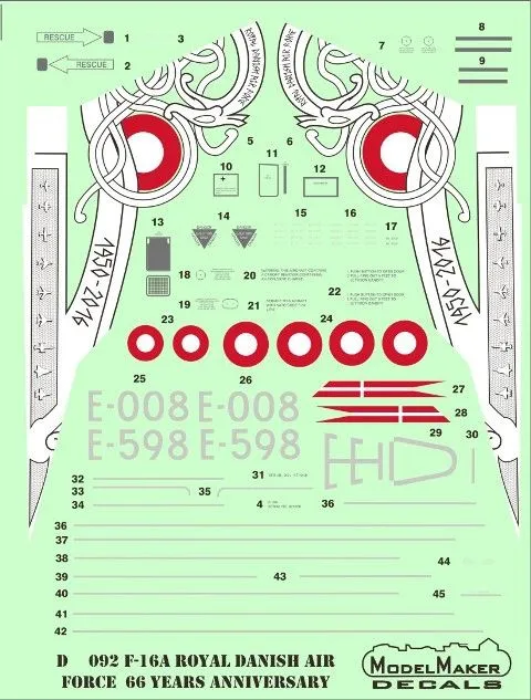 F-16A Royal Danish AF 66 Years anniversary 1:72