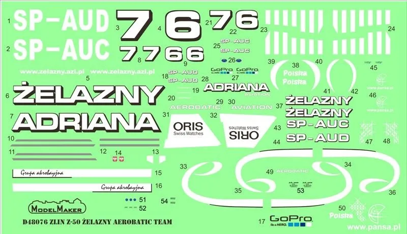 Zlin Z-50 Zelazny Aerobatic Team 1:48