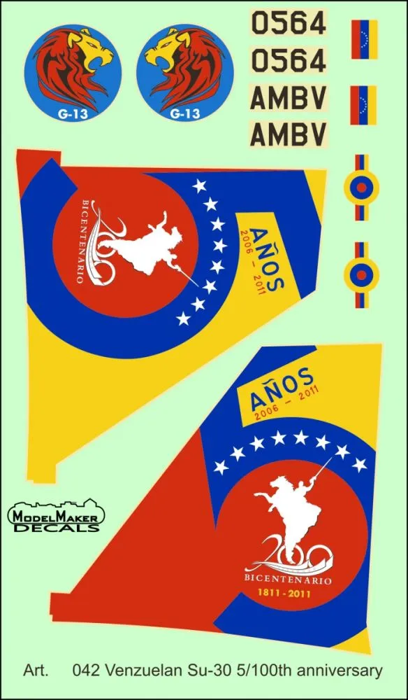 Su-30 - Venezuelan 5/200th anniversary 1:48