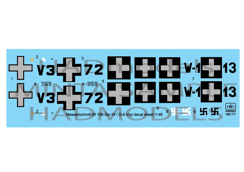 Bf 109G decal 1:48