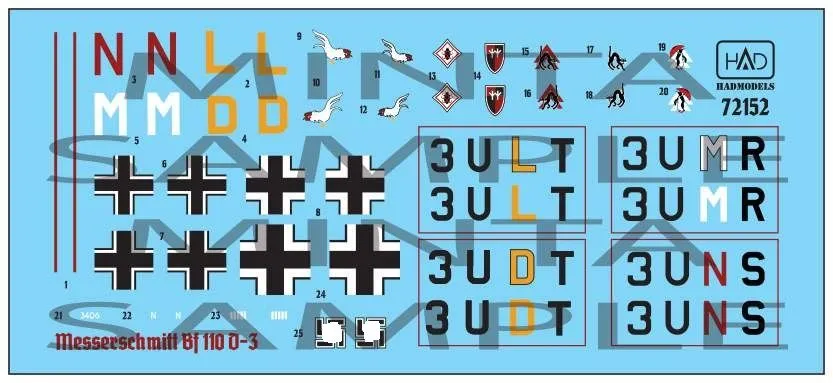 Bf 110D-3 Afrika part.1 1:72