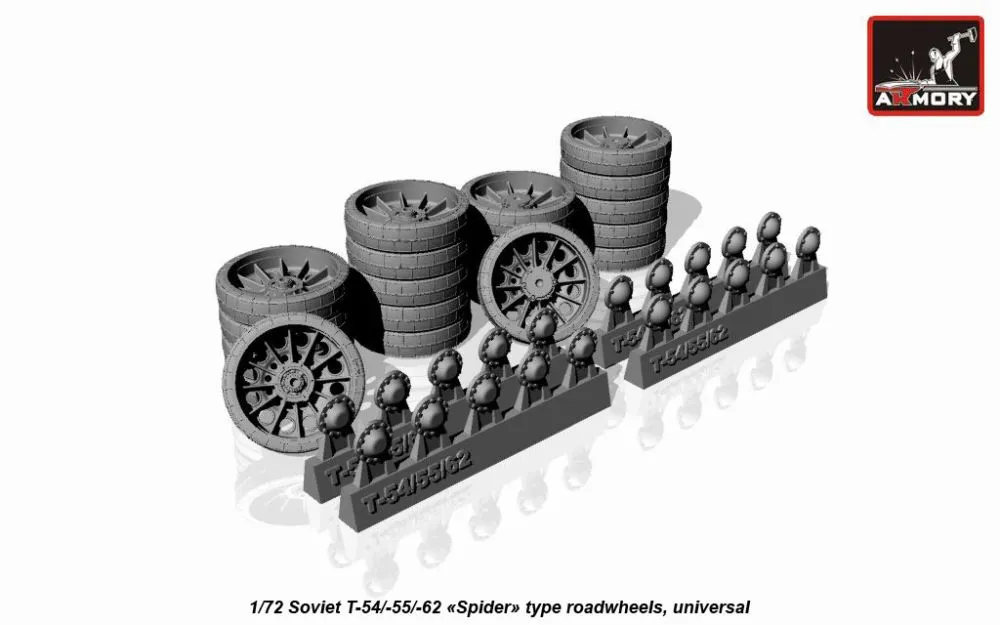 T-54/T-55/T-62 roadwheels (Spider) 1:72
