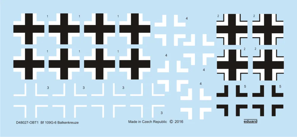 Bf 109G Balkenkreuze 1:48