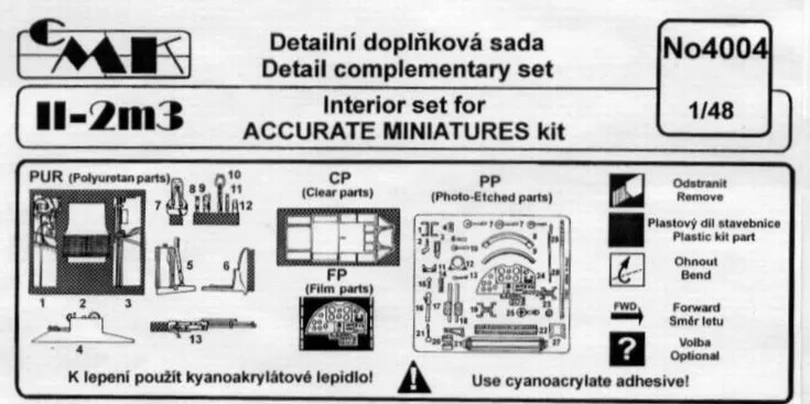 Il-2M3 Interior Set for ACC. 1:48